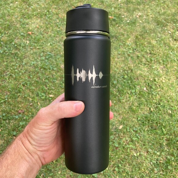 Adventure Awaits Soundwave 22oz Water Bottle - Picture 1 of 12